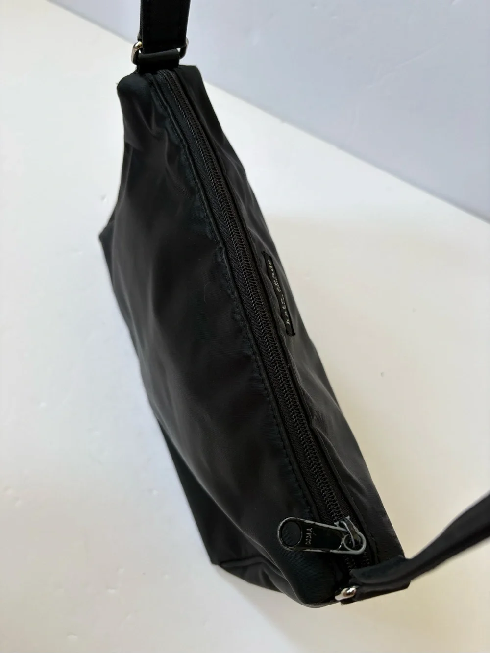 Kate Spade Black Nylon Top Handle Shoulder Bag Purse Preppy Academia Career S